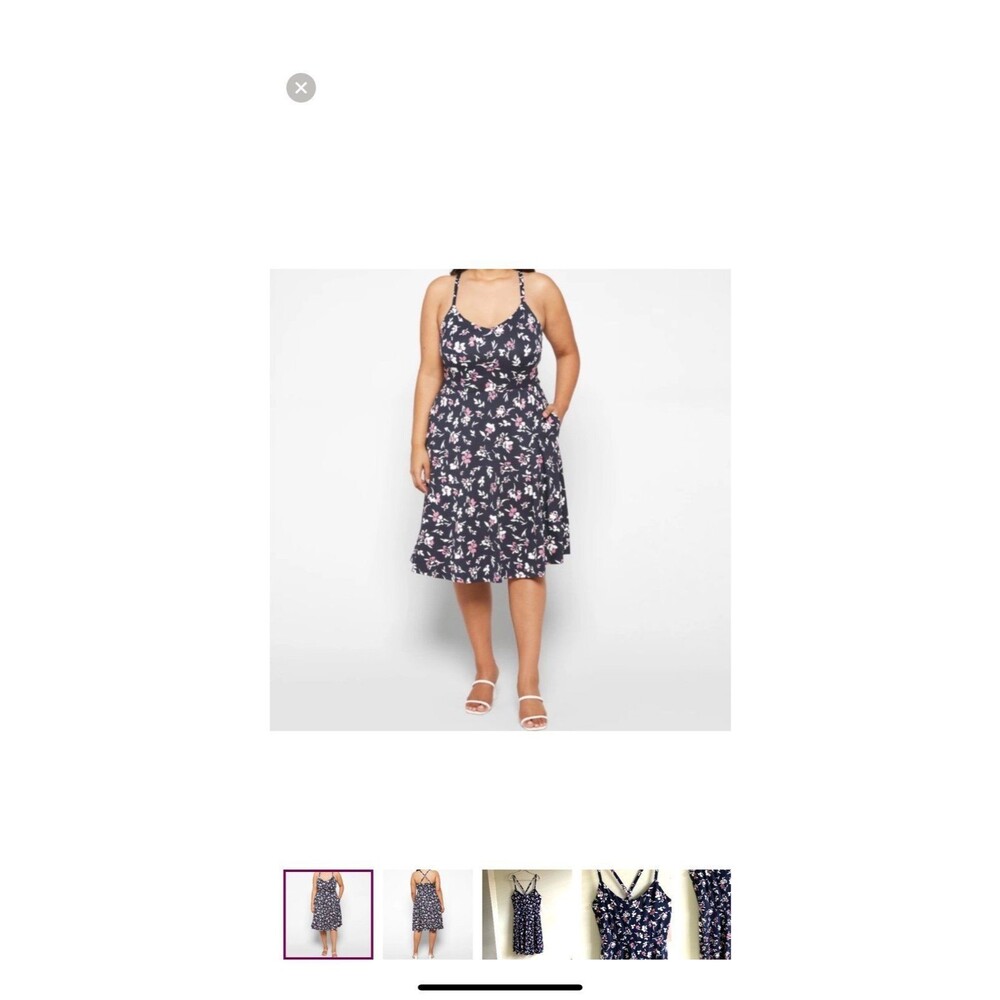 NWT Nine Britton Stitch Fix Angie Stretch Floral Knit Midi Dress Sz Medium #442